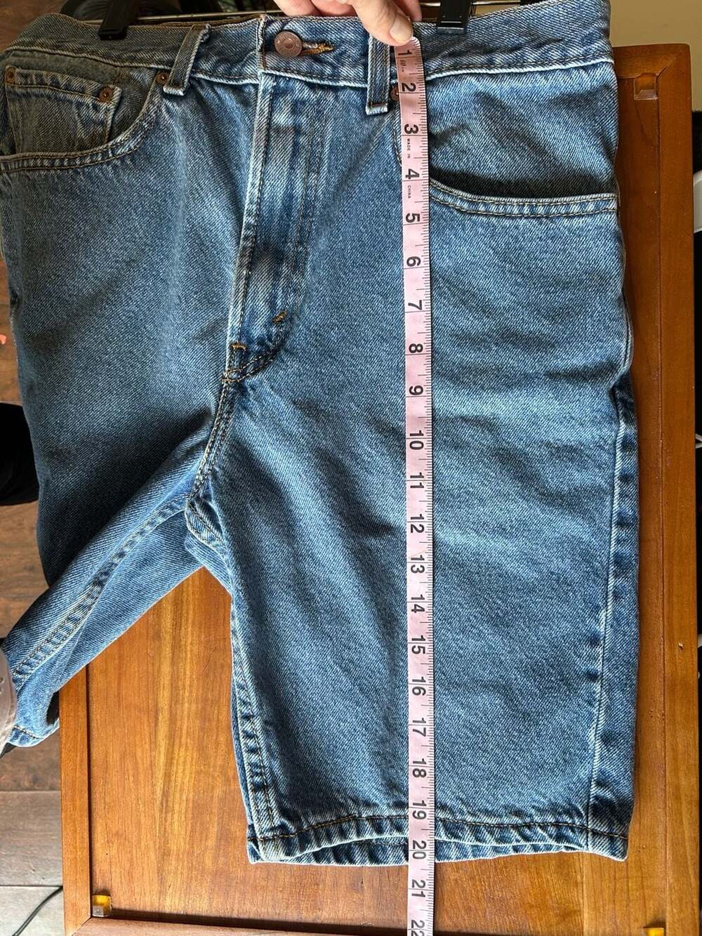 Levi's 505 Regular Fit Denim Jean Shorts Blue Size 32 - Picture 7 of 9